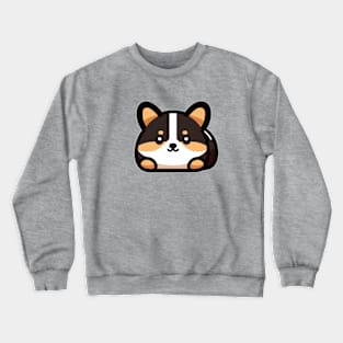 Marble Rye Cute Tricolor Corgi Loaf Crewneck Sweatshirt